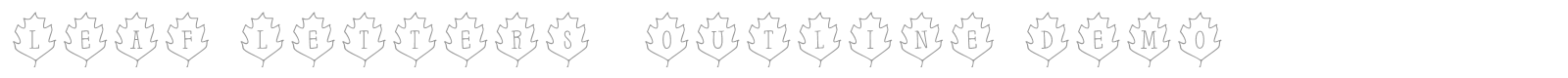 Leaf Letters font preview